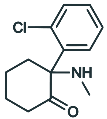 atomic structure of a Ketamine structure