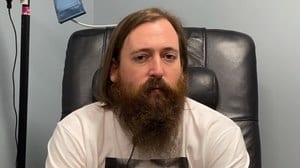Screenshot of a Male patient from a video review