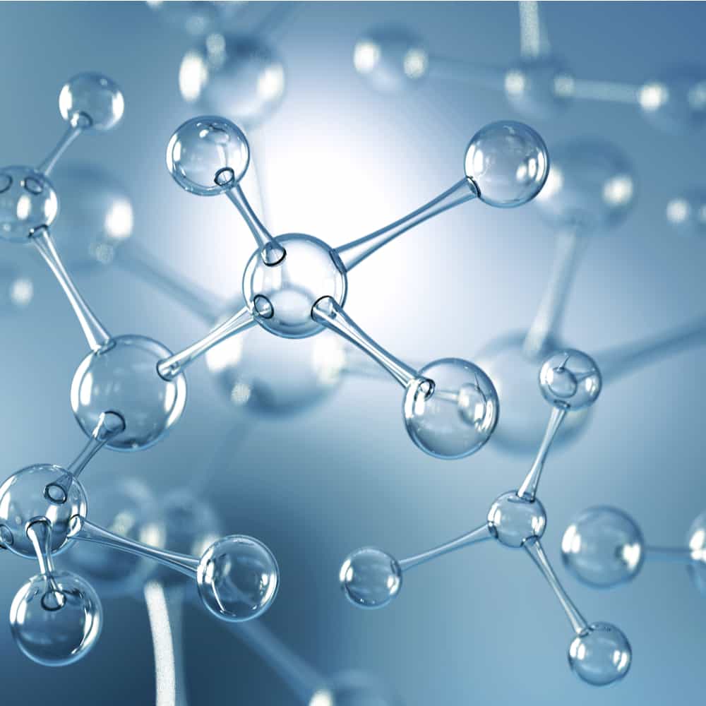 3D illustration of a molecular structure
